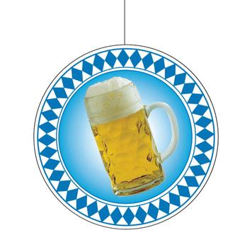 Decorazione a soffitto "Boccale di birra in un cerchio di rombi"