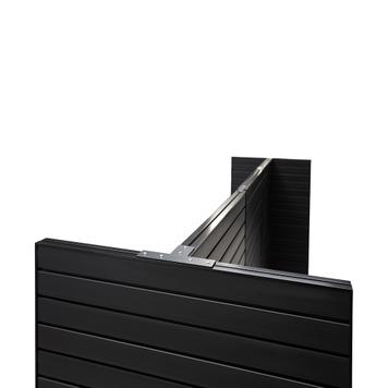 Stand espositivo FlexiSlot "Style-Black", 2.850 x 2.800 mm, ad angolo